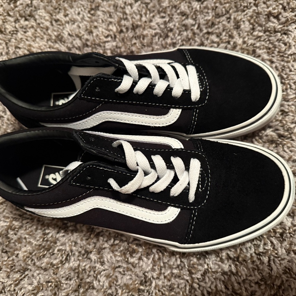 Vans Kids Black and White Sneakers